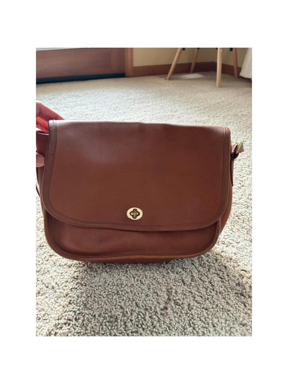 COACH Vintage City Bag Crossbody Glove Tanned Leather Handbag 9790 Brown USA